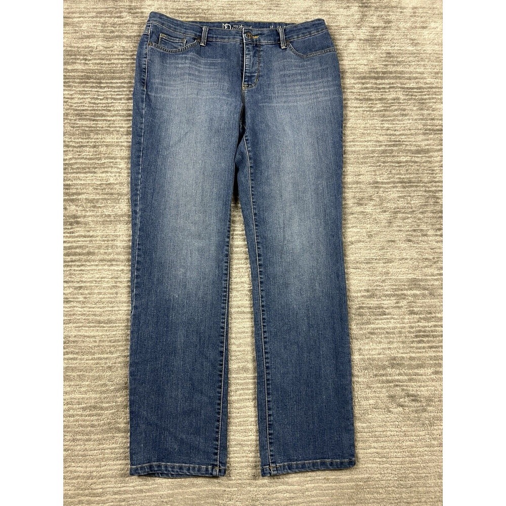 New Directions Weekend Jeans Womens 12 Blue Slim Straight Denim Cotton‎ Blend
